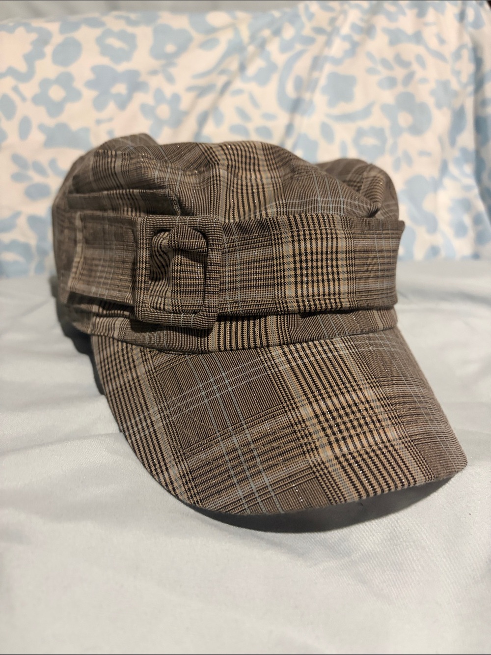 Brown Plaid Cadet Cap - Unbranded